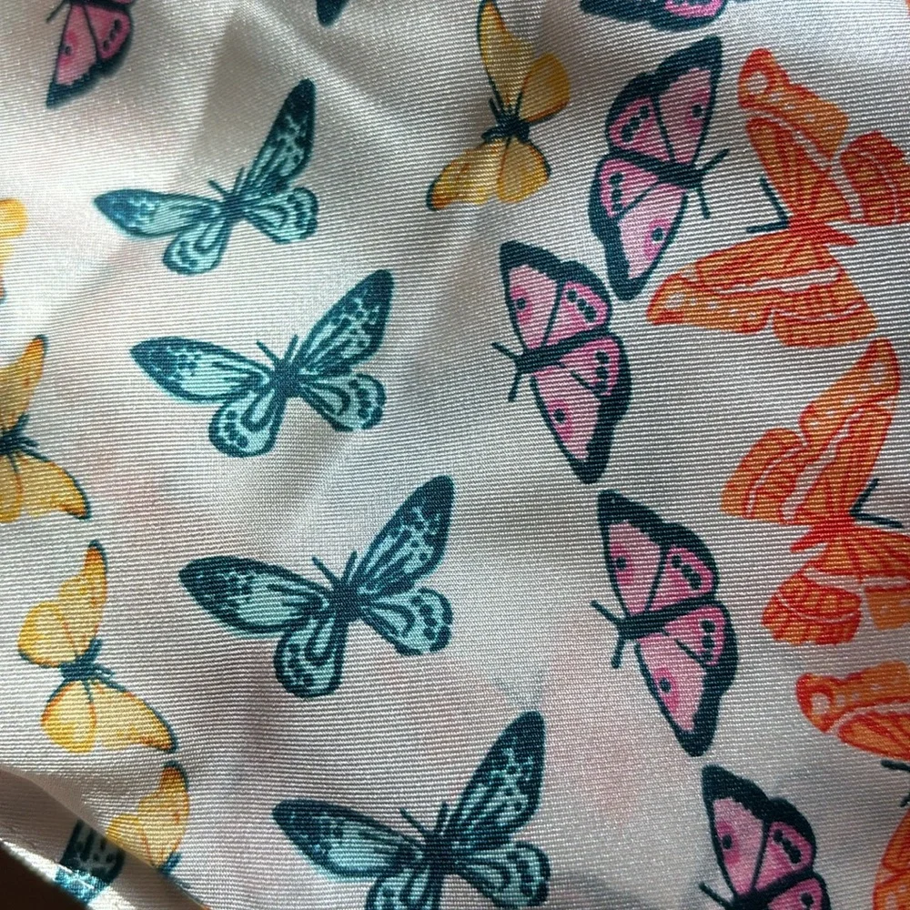 Echo Printed Silk Scarf Butterfly Multicolor NWT